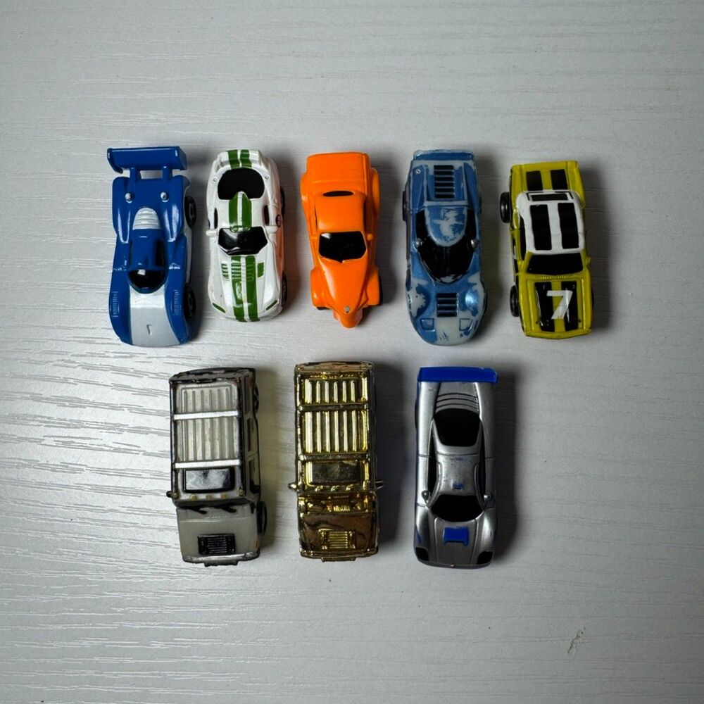 Playmates Speedeez Micro Toy Cars 8 Piece Lot Vintage Ball Bearing Vehicles